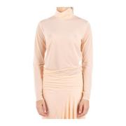 Dries Van Noten Blush Stickad Topp Pink, Dam