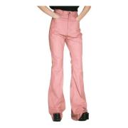 Rick Owens Bolan byxor med belagd finish Pink, Dam