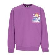 Obey Lätt Crewneck Sweatshirt Vi Kommer Från Solen Purple, Herr