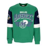 Mitchell & Ness Dallas Mavericks NBA Crewneck Sweatshirt Green, Herr