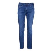 Fay Blå Jeans Regular Fit Aw24 Blue, Herr