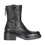 Vic Matié Snygga Läder Ankelboots Black, Dam