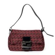 Fendi Vintage Pre-owned Canvas axelremsvskor Red, Dam