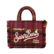 MC2 Saint Barth Fringe Mini Vanity Väska med Dragkedja Brown, Dam