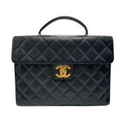 Chanel Vintage Pre-owned Laeder handvskor Black, Dam