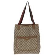 Gucci Vintage Pre-owned Canvas totevskor Beige, Dam