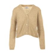 NIU Beige Cardigan Sweaters Beige, Dam