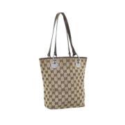 Gucci Vintage Pre-owned Canvas gucci-vskor Beige, Dam