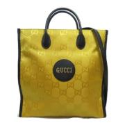 Gucci Vintage Pre-owned Tyg totevskor Yellow, Dam