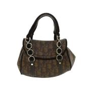 Dior Vintage Pre-owned Canvas handvskor Brown, Dam