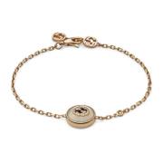 Gucci Interlocking armband i rosa guld, mop, diamant, gg pavé Yellow, ...