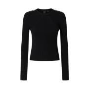 Pinko Stilren Stickad Topp Black, Dam