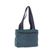 Prada Vintage Pre-owned Nylon prada-vskor Blue, Dam