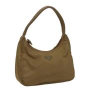 Prada Vintage Pre-owned Nylon prada-vskor Beige, Dam