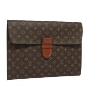 Louis Vuitton Vintage Pre-owned Canvas portfljer Brown, Dam