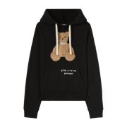 Palm Angels Björn Applikation Hoodie Tröja Black, Herr