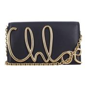 Chloé Svart läder crossbody väska Black, Dam