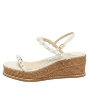 Jimmy Choo Pre-owned Pre-owned Laeder sandaler Beige, Dam