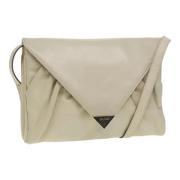 Celine Vintage Pre-owned Laeder axelremsvskor Beige, Dam