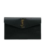 Yves Saint Laurent Vintage Pre-owned Laeder kuvertvskor Black, Dam