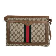 Gucci Vintage Pre-owned Belagd canvas gucci-vskor Beige, Dam