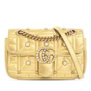 Gucci Vintage Pre-owned Laeder axelremsvskor Yellow, Dam