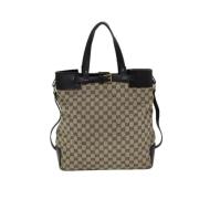 Gucci Vintage Pre-owned Canvas gucci-vskor Beige, Dam