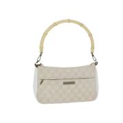 Gucci Vintage Pre-owned Canvas handvskor White, Dam