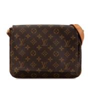 Louis Vuitton Vintage Pre-owned Canvas axelremsvskor Brown, Dam