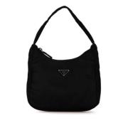 Prada Vintage Pre-owned Nylon axelremsvskor Black, Dam