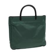 Prada Vintage Pre-owned Nylon handvskor Green, Dam