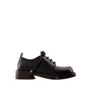 Alexander McQueen Svart Läder Old Calf Derbies Black, Herr