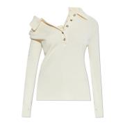 Courrèges Räfflad tröja Beige, Dam