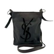 Yves Saint Laurent Vintage Pre-owned Canvas axelremsvskor Black, Dam