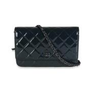 Chanel Vintage Pre-owned Laeder plnbcker Blue, Dam