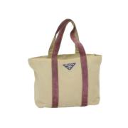 Prada Vintage Pre-owned Canvas prada-vskor Beige, Dam