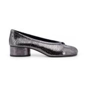 Maison Margiela Spegel Läder Ballerinas Gray, Dam