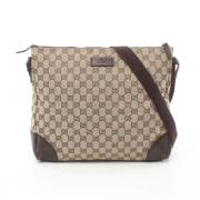 Gucci Vintage Pre-owned Canvas crossbodyvskor Brown, Dam