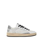 Crime London Vit Sneaker med Silver Glitter Detaljer White, Dam