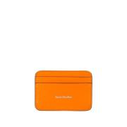 Acne Studios Orange Läderkorthållare Orange, Dam