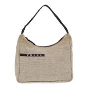 Prada Vintage Pre-owned Canvas prada-vskor Beige, Dam