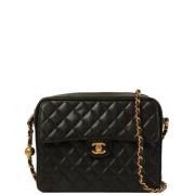 Chanel Vintage Pre-owned Tyg chanel-vskor Black, Dam