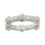 Chanel Vintage Pre-owned Vitt guld ringar Gray, Dam