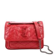 Yves Saint Laurent Vintage Pre-owned Laeder axelremsvskor Red, Dam