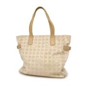 Chanel Vintage Pre-owned Nylon chanel-vskor Beige, Dam