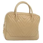 Chanel Vintage Pre-owned Laeder handvskor Beige, Dam