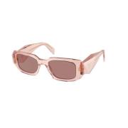 Prada Orange Ram Ljusbrun Lins Solglasögon Pink, Unisex