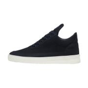 Filling Pieces Låg Topp Ripple Nubuck Navy Blue, Herr