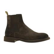 Doucal's Mörkbruna Läder Chelsea Boots Brown, Herr