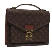 Louis Vuitton Vintage Pre-owned Canvas handvskor Brown, Dam